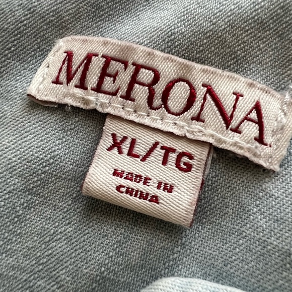 MERONA | Denim Tunic Top | Chambray Blue Cotton | Size XL - Picture 3 of 5